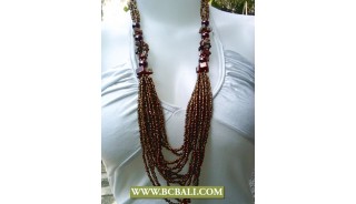 Golden Beaded Layered Necklace